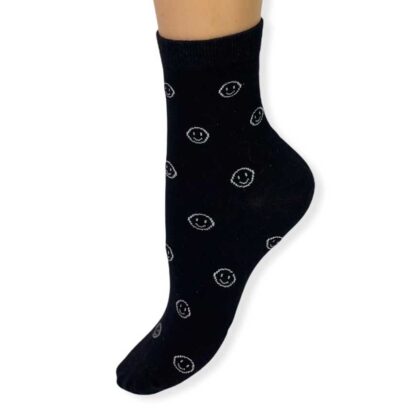 Κάλτσες βαμβακερές black smile design