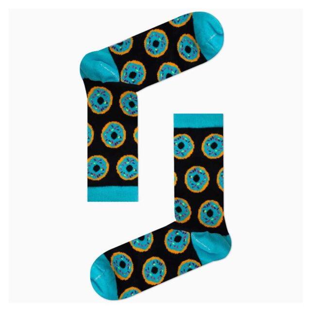 Κάλτσες Unisex Μπλέ με Donuts χωρίς ραφές