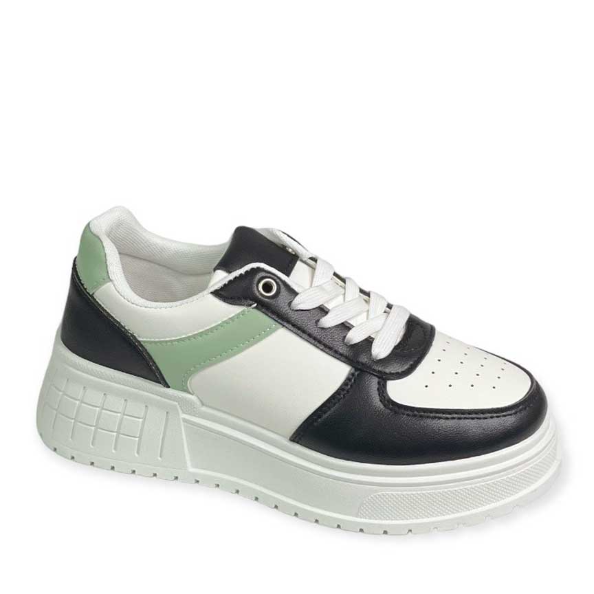 Sneakers Δίσολα Λευκό-Μαύρο.
