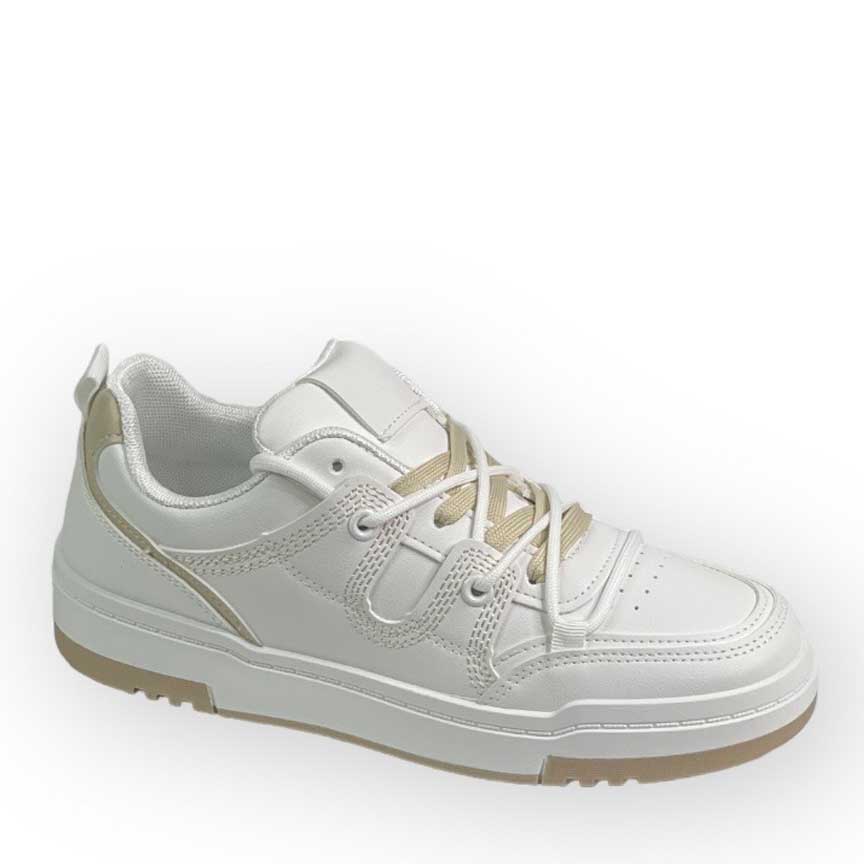 Sneakers με διπλό κορδόνι λευκό