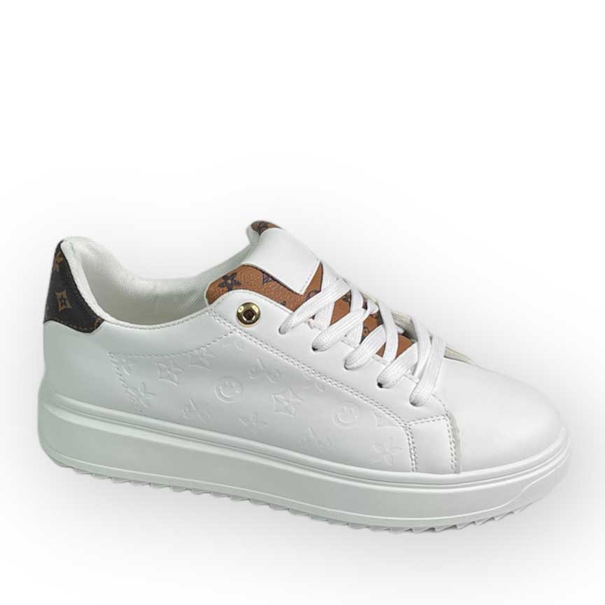 Sneakers Δίσολο Δίχρωμο Λευκό